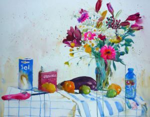 Voir le détail de cette oeuvre: Bouquet aux pissenlits et marguerites